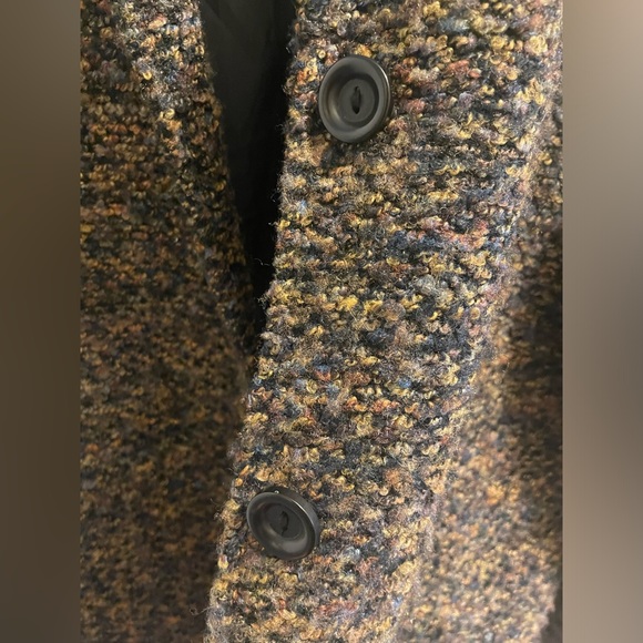 Sag Harbor Boucle Jacket - Long Sleeve Button Front Brown Multicolored Blazer 16 - Picture 7 of 9